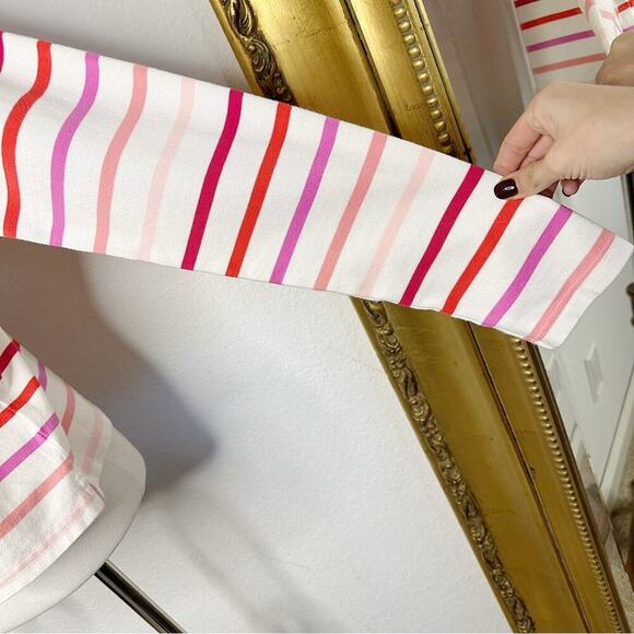 NWT Banana Republic Boxy Stripe Long Sleeve in Ivory White Stripe Size Medium - Picture 3 of 9